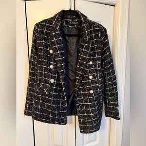 Rachel Zoe Tweed Blazer Black Size M